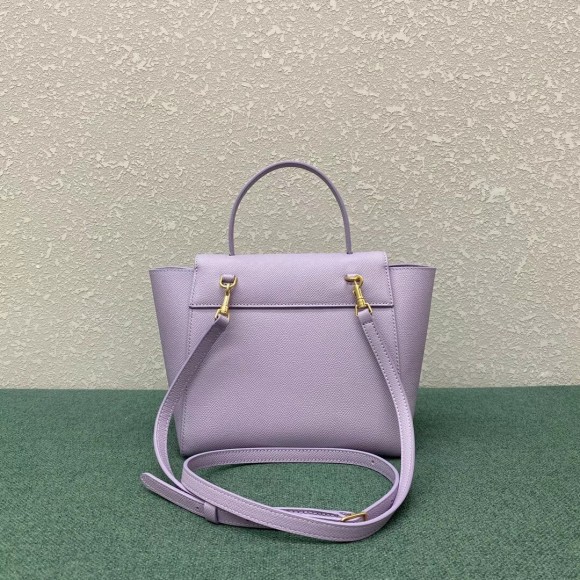 Ce**e belt nano bag in lilas grained calfskin