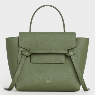 Celine Belt Nano Bag In Light Khaki Grained Calfskin Celine Belt Nano Bag In Light Khaki Grained Calfskin