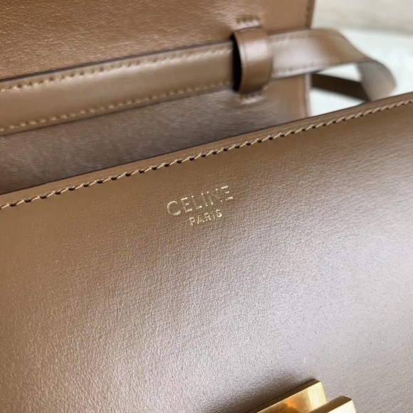 Ce**e classic box small bag in camel box calfskin