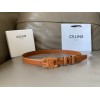 Celine Medium Cuir Triomphe Belt 25MM in Brown Calfskin