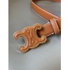 Celine Medium Cuir Triomphe Belt 25MM in Brown Calfskin
