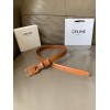 Celine Medium Cuir Triomphe Belt 25MM in Brown Calfskin