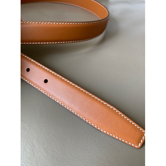 Ce**e medium cuir triomphe belt 25mm in brown calfskin