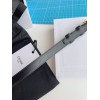 Celine Small Triomphe Belt 18MM in Black Calfskin