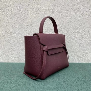 Celine Micro Belt Bag In Bordeaux Grained Calfskin Celine Micro Belt Bag In Bordeaux Grained Calfskin