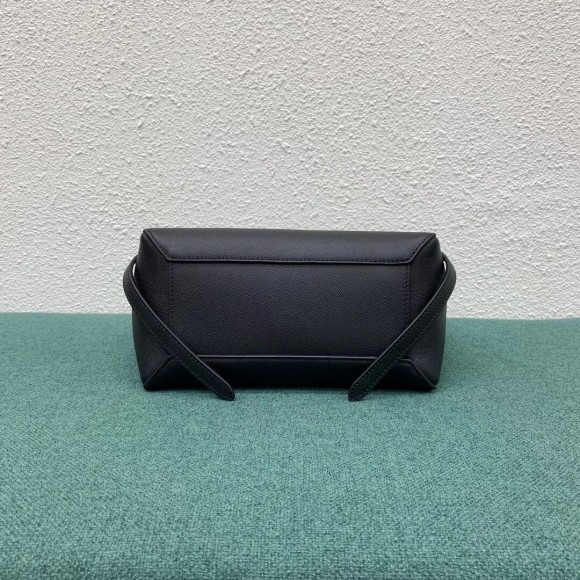 Ce**e micro belt bag in black grained calfskin