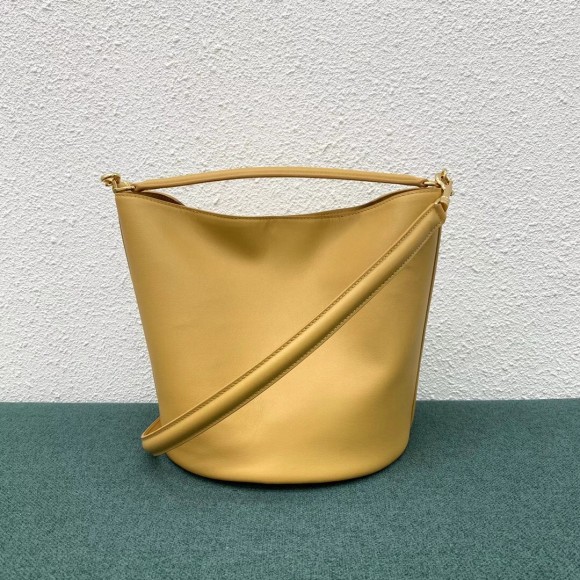 Ce**e bucket 16 bag in yellow soft bare calfskin