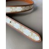 Celine Medium Triomphe Belt 25MM in White Triomphe Canvas