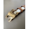 Celine Medium Triomphe Belt 25MM in White Triomphe Canvas