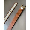 Celine Medium Triomphe Belt 25MM in White Triomphe Canvas