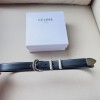 Celine Medium Western Belt 25MM in Black Leather