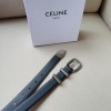 Celine Medium Western Belt 25MM in Black Leather