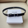 Celine Medium Western Belt 25MM in Black Leather