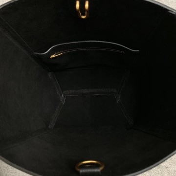 Celine Sangle Small Bucket Bag In Black Calfskin Celine Sangle Small Bucket Bag In Black Calfskin