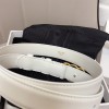 Celine Medium Triomphe Frame Belt 25MM in White Calfskin