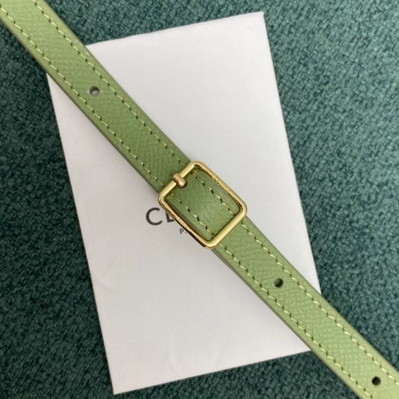 Ce**e belt nano bag in sage grained calfskin