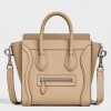 Celine Nano Luggage Tote Bag In Dune Drummed Calfskin