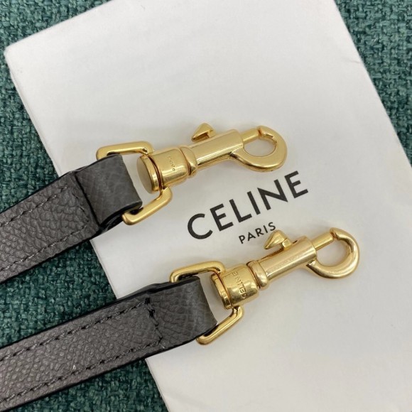 Ce**e belt nano bag in grey grained calfskin