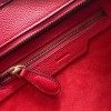 Celine Micro Luggage Tote Bag In Red Drummed Calfskin