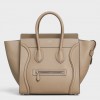 Celine Mini Luggage Tote Bag In Dune Drummed Calfskin