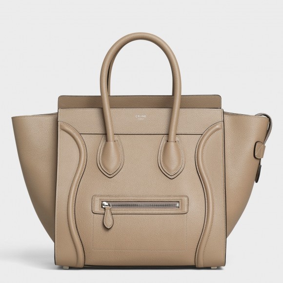 Ce**e mini luggage tote bag in dune drummed calfskin