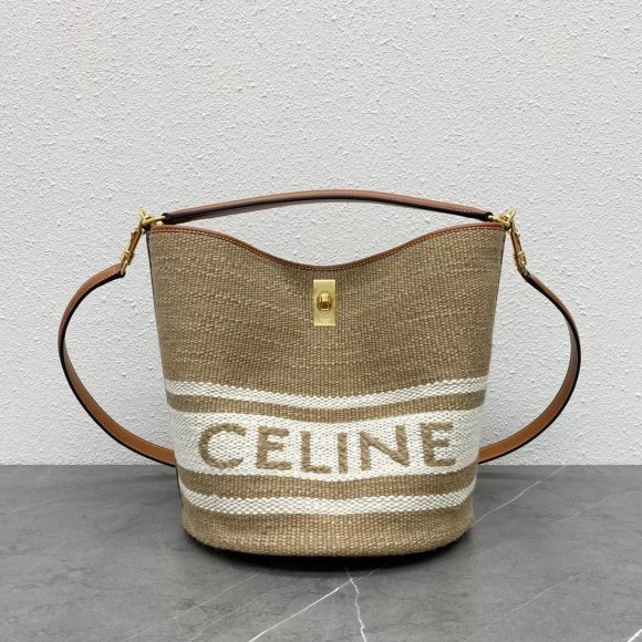 Ce**e bucket 16 bag in textile with Ce**e logo