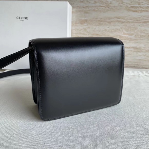 Ce**e classic box small bag in black box calfskin