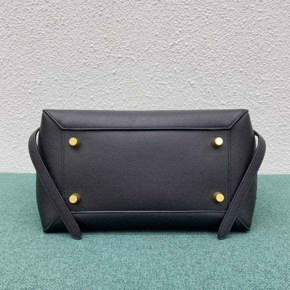 Ce**e belt mini bag in black grained calfskin