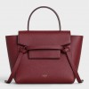 Celine Belt Nano Bag In Bordeaux Grained Calfskin