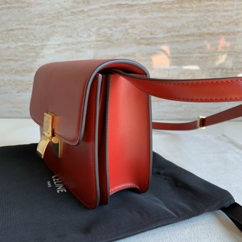 Celine Classic Box Teen Bag In Red Box Calfskin