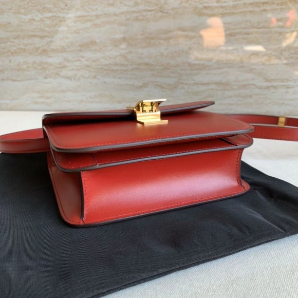 Ce**e classic box teen bag in red box calfskin