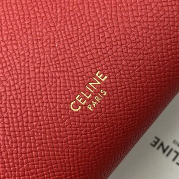 Celine Micro Belt Bag In Red Grained Calfskin Celine Micro Belt Bag In Red Grained Calfskin