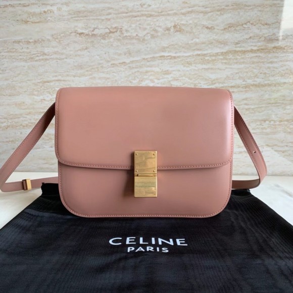 Ce**e classic box medium bag in antique rose box calfskin