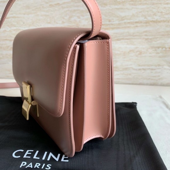 Ce**e classic box medium bag in antique rose box calfskin