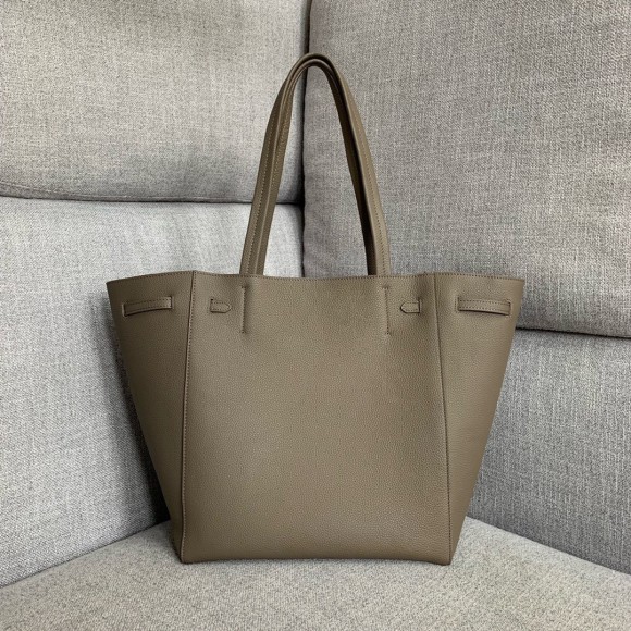 Ce**e small cabas phantom bag in taupe grained calfskin