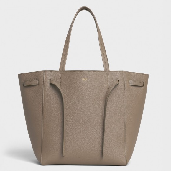 Ce**e small cabas phantom bag in taupe grained calfskin