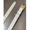 Celine Medium Cuir Triomphe Belt 25MM in White Calfskin