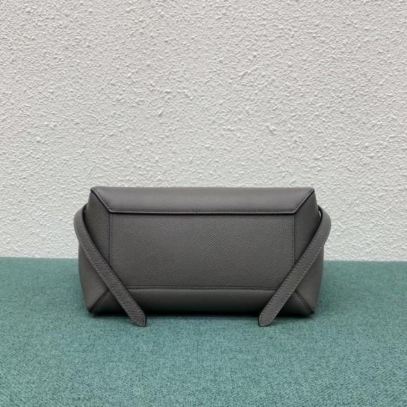 Ce**e micro belt bag in grey grained calfskin