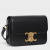 Celine Triomphe Teen Bag In Black Leather