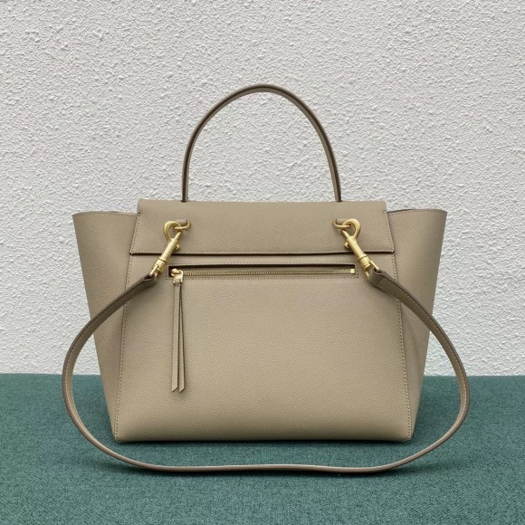 Ce**e belt mini bag in light taupe grained calfskin