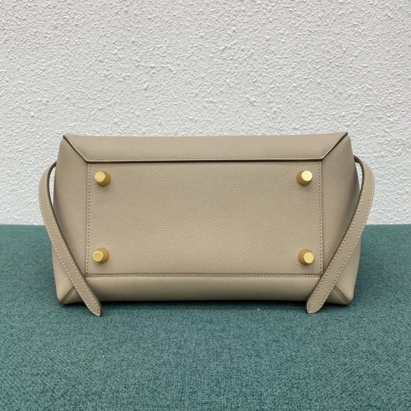 Ce**e belt mini bag in light taupe grained calfskin