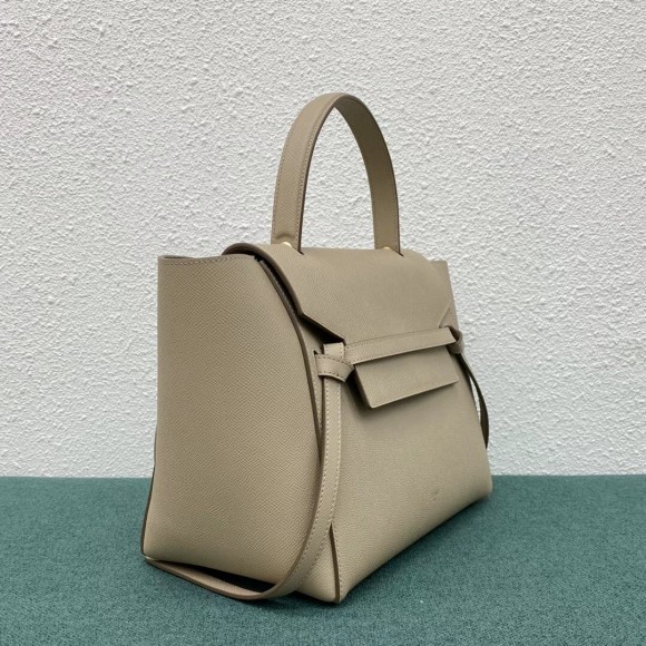 Ce**e belt mini bag in light taupe grained calfskin