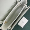 Celine Triomphe Medium Bag In White Smooth Calfskin