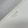 Celine Triomphe Medium Bag In White Smooth Calfskin