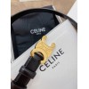 Celine Medium Triomphe Belt 25MM in Black Calfskin