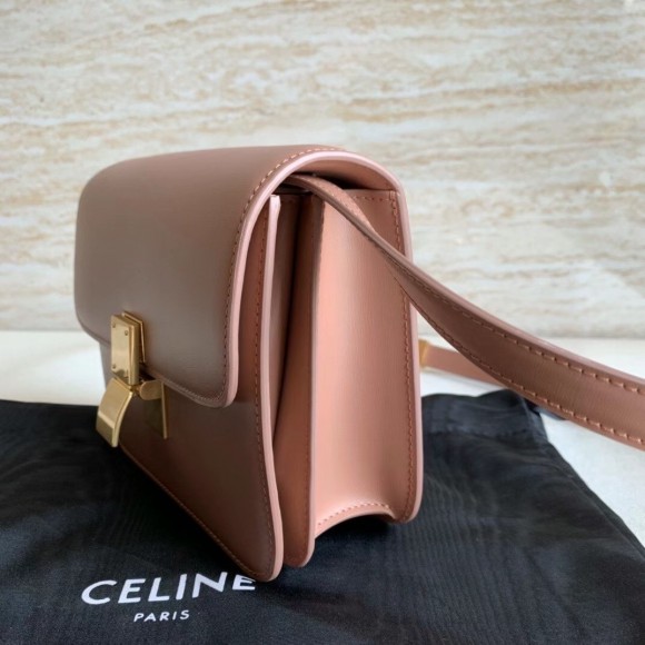 Ce**e classic box teen bag in antique rose box calfskin