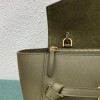 Celine Micro Belt Bag In Dark Olive Grained Calfskin