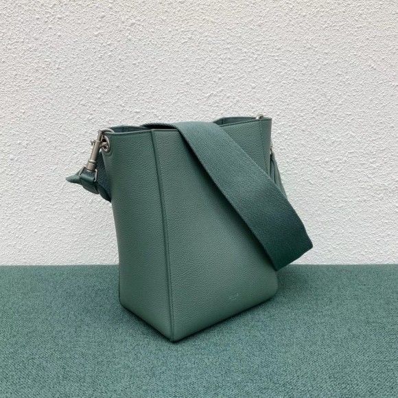 Ce**e sangle small bucket bag in celadon calfskin