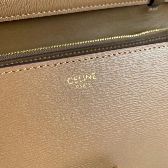 Ce**e classic box medium bag in camel liege calfskin