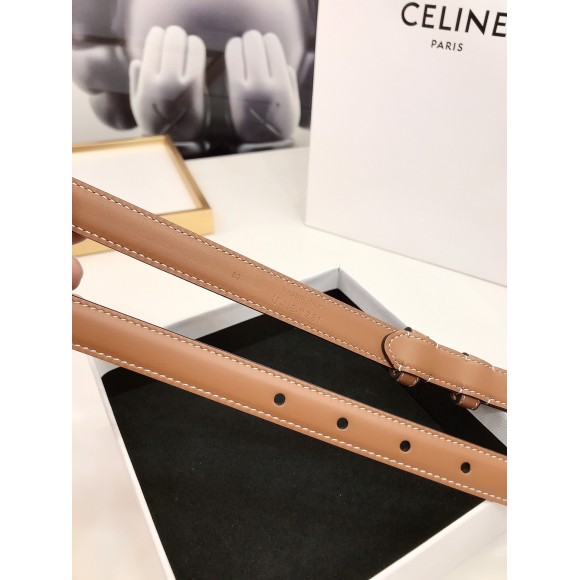 Ce**e small triomphe belt 18mm in brown calfskin